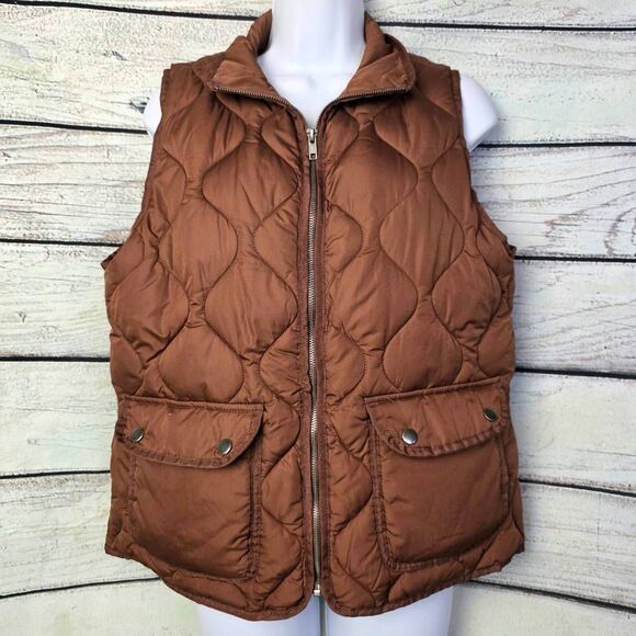 Thread & Supply Sienna Brown Quilted Puffer Vest Small - Picture 1 of 8